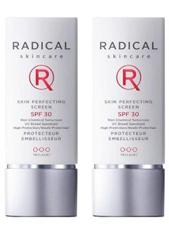Radical Skincare Radical Skincare Skin Perfecting Screen SPF 30  Protects Against UVAUVB Rays Blurs Wrinkles  Primes Makeup  For All Skin Types  Paraben  Cruelty Free  Clinically Proven 13 Fl Oz 2 Pack 