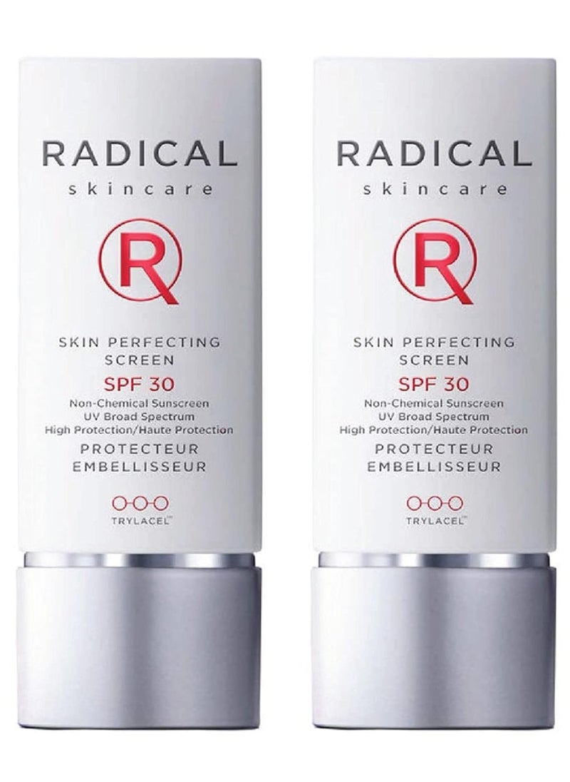 Radical Skincare Radical Skincare Skin Perfecting Screen SPF 30  Protects Against UVAUVB Rays Blurs Wrinkles  Primes Makeup  For All Skin Types  Paraben  Cruelty Free  Clinically Proven 13 Fl Oz 2 Pack 