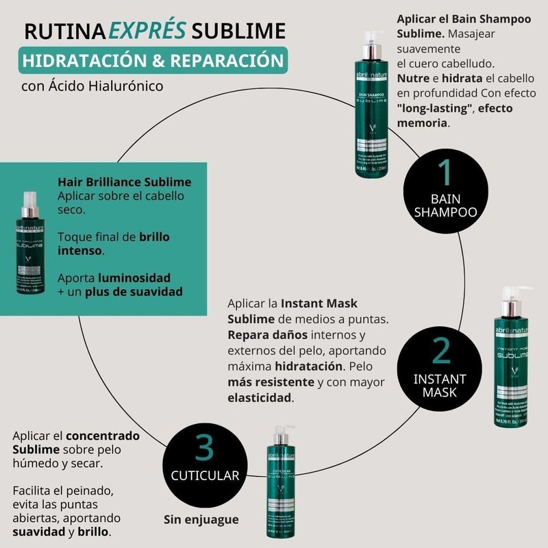 abril et nature - Sublime - Hydrating Repair Mask - For Damaged, Thick, and/or Porous or Afro Hair - Hyaluronic Acid - Softens and Repairs - Professional Hair Mask - 1000 ml - Image 5