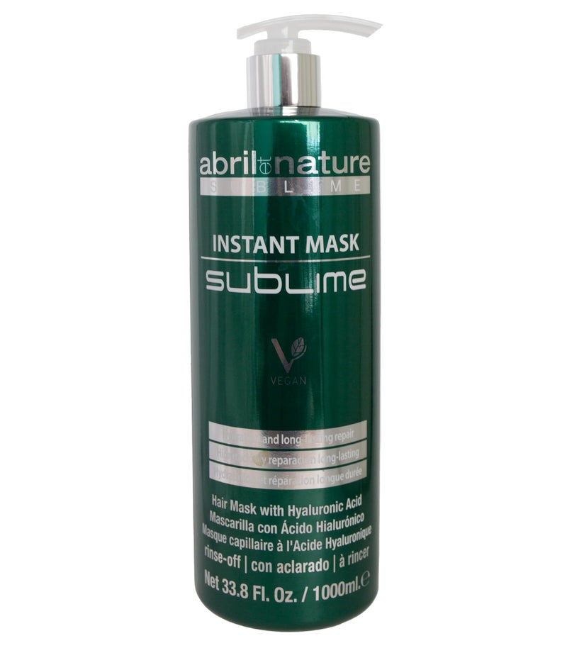abril et nature - Sublime - Hydrating Repair Mask - For Damaged, Thick, and/or Porous or Afro Hair - Hyaluronic Acid - Softens and Repairs - Professional Hair Mask - 1000 ml - Image 1