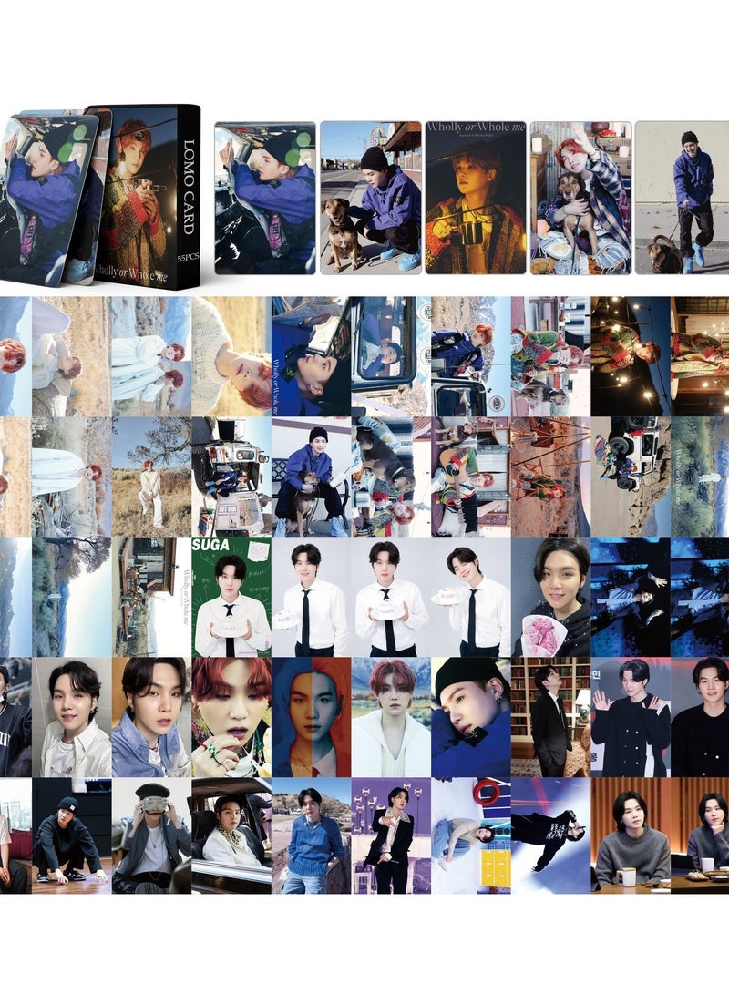 EHOME 55-Piece BTS Suga Single New Album Wholly or Whole Me Special Photo Filio Lomo Card  - Image 2