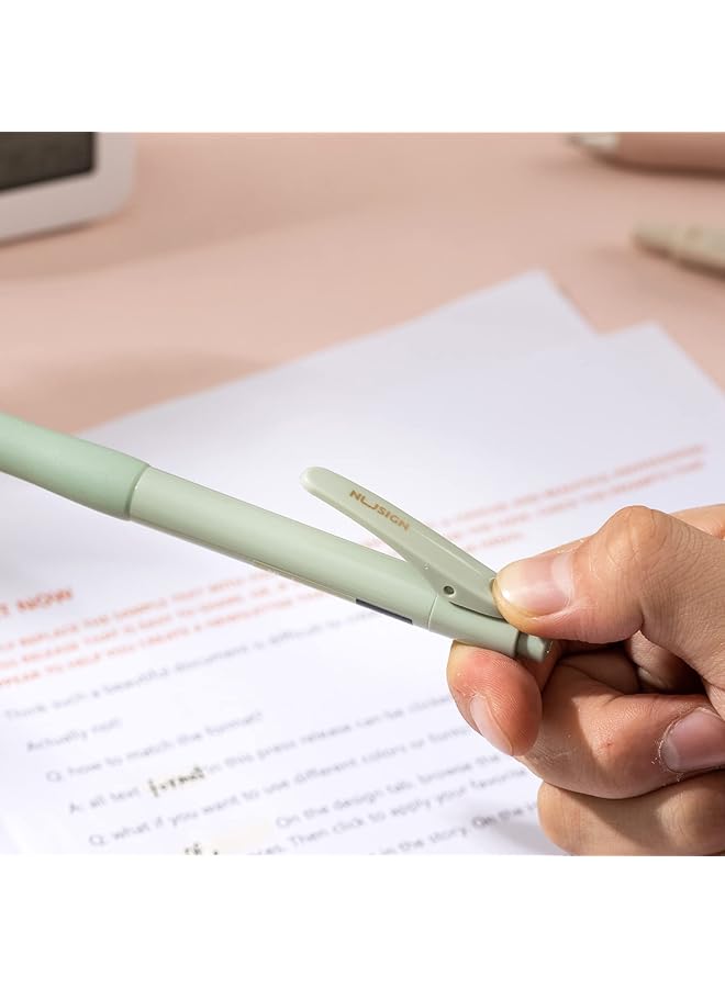 Deli Comfort Grip Smooth Writing Nusign Pastel Gel Pen 12 Pieces Set 0.5 Mm Tip Size Blue - Image 5