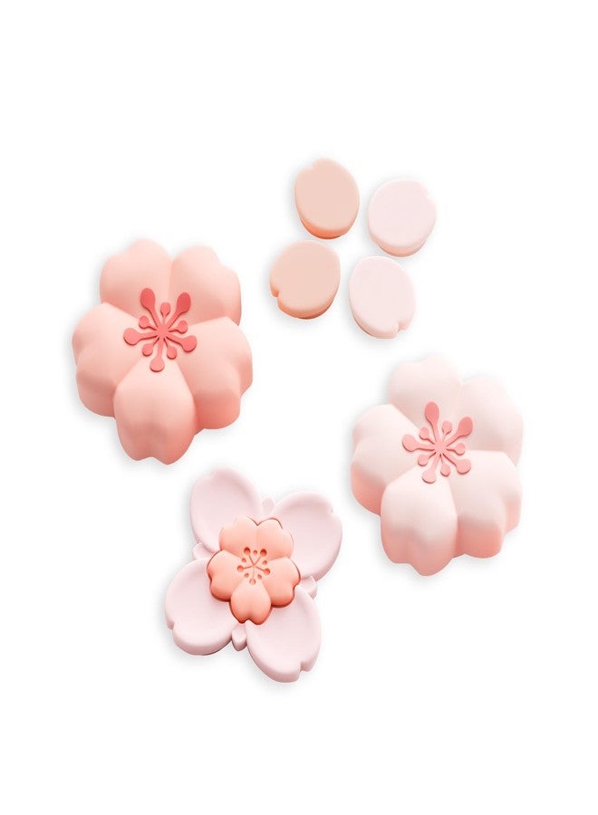 GeekShare Sakura Cross D-Pad Button Caps Thumb Grip Caps Set Compatible with Switch 2, ABXY Key Buttons Sticker Cover Caps for Switch 2, Cherry Pink - Image 1