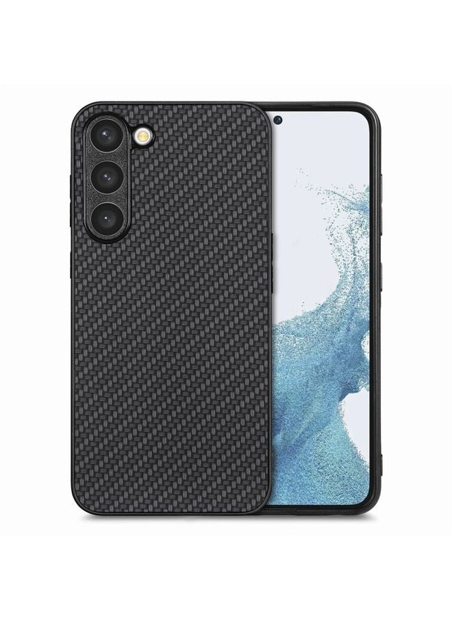 Generic Case Cover For Samsung Galaxy S23 5G Carbon Fiber Texture Leather Back Cover Phone Case Black 