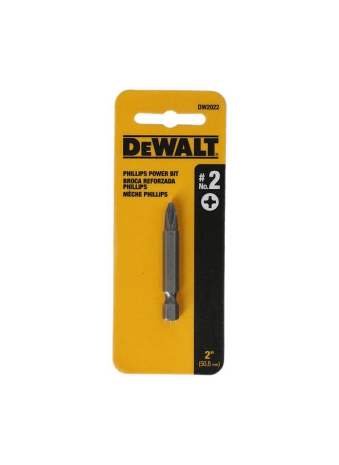 DEWALT Shock Resistant Phillips Power Screwdriver Bit Silver 50.8mm DW2022 