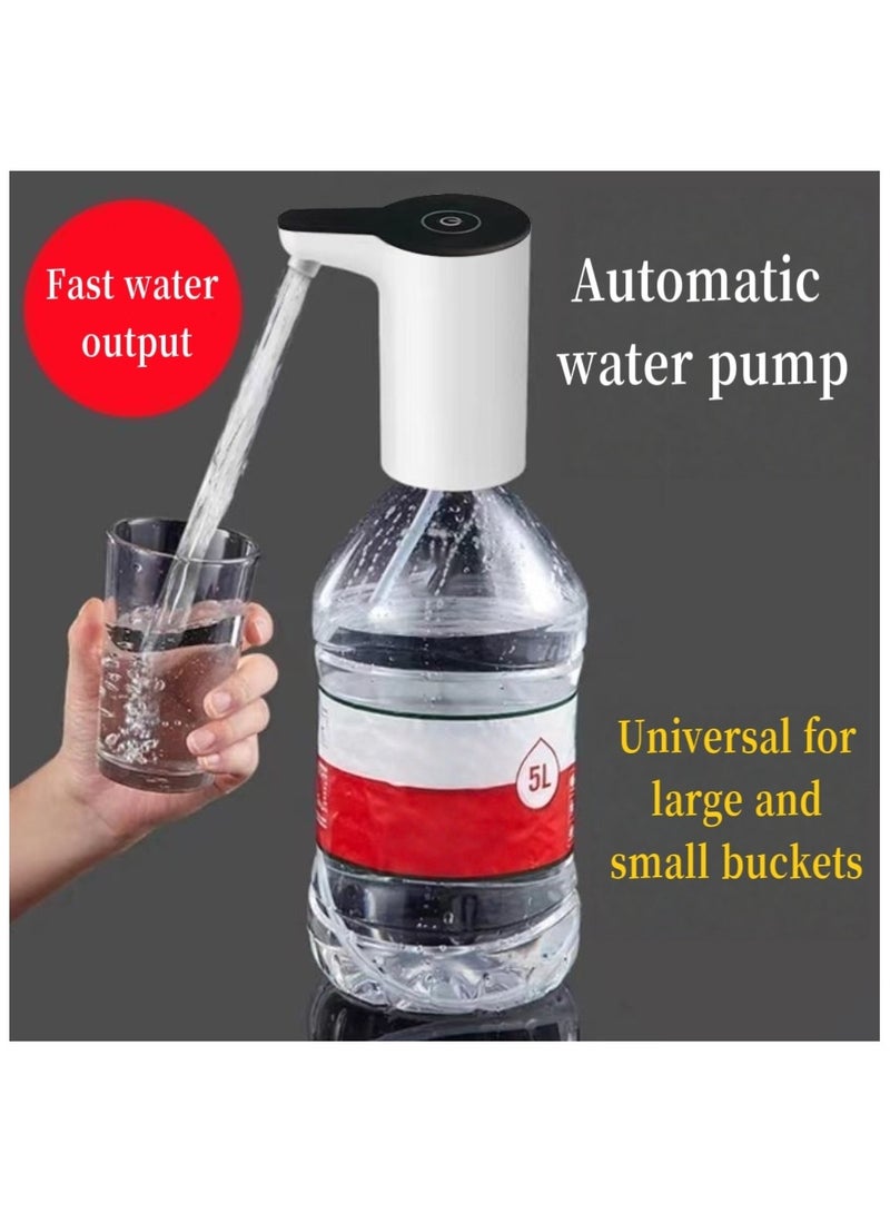 Electric bottled water pump for office and home drinking water, automatic water supply, small water dispenser, free quantitative drinking water pump, portable USB rechargeable electric bottled water pump, multi-function water dispenser, suitable for family camping - Image 1