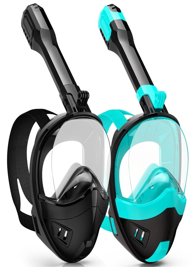 Snorklix Full Face Snorkel Mask, Snorkeling Gear for Adults Kids with Latest Dry Top Breathing System and Detachable Camera Mount, with 180 Degree Panoramic View - Image 1