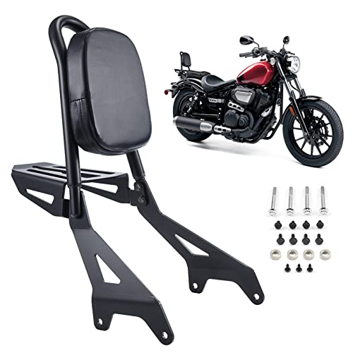 Bravema Motorcycle Rear Sissy Bar Backrest with Luggage Rack, Detachable Backrest Passenger Seat Fit for Yamaha Bolt XV950 XVS950 2013-2022 - Image 1