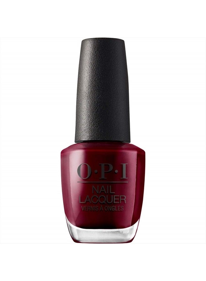 OPI Nail Lacquer, Malaga Wine, Red Nail Polish, 0.5 fl oz - Image 1