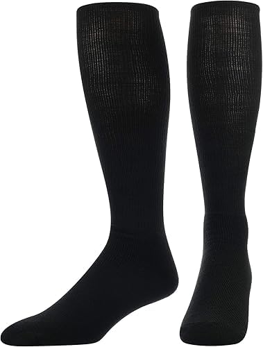 SLYK Football Soccer Socks for Men, Youth, Boys Compression Over Knee High Elasticity Performance Athletic Socks (BLACK) - Image 5