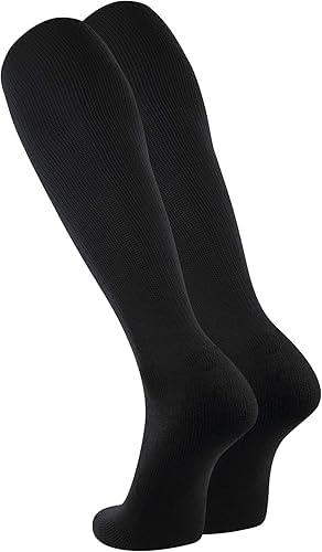 SLYK Football Soccer Socks for Men, Youth, Boys Compression Over Knee High Elasticity Performance Athletic Socks (BLACK) - Image 4
