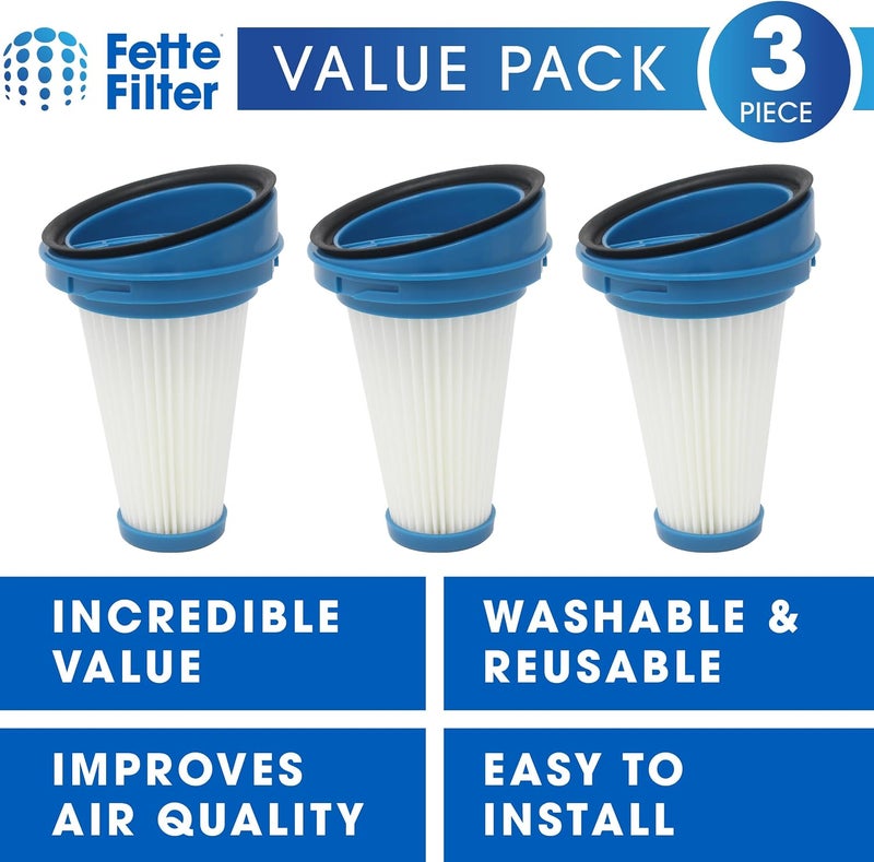 Fette Filter 3-Pack Replacement Vacuum Dust Bin for Black and Decker SVF11 Fits 2-in-1 Cordless Lithium Stick Vacuums HSV320J HSV420J HSV520J HSV320J32 HSV420J42 HSV520J01 SVA420B SVA520B - Image 2