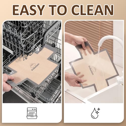 Friheten Reusable Silicone Bread Loaf Pan Liners, Nonstick and Reusable Bread pan Mat. 2 pack Silicone baking mat for 9.5 x 5 inch Loaf Pan - Image 4