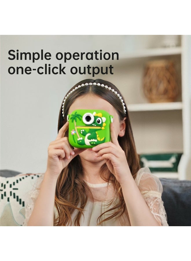 Generic Portable Kids Instant Print Camera for Boys & Girls , 2.4" Screen, 1080p Video, Games, MP3, Voice Control, Type-C Charging , Includes 3 Photo Paper Rolls, Color Pens, Lanyard & Cute Stickers , Fun & Educational Toy  - Image 5