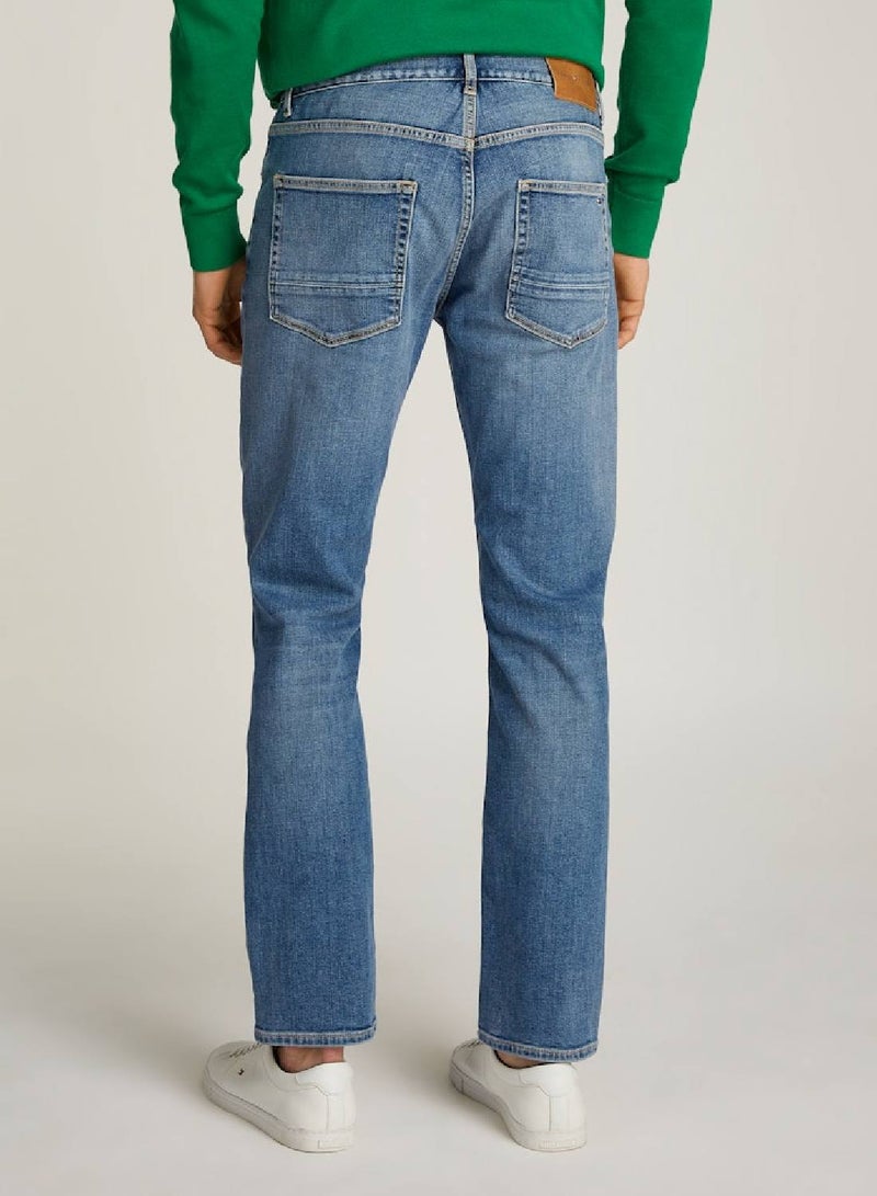 TOMMY HILFIGER Denton Faded Straight Leg Jeans - Image 4