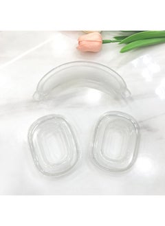Generic Applicable To Apple Air Pods Max Bluetooth Wireless Headset Transparent Soft Shell Headset Transparent Protective Cover-Color:Ear Beam Inner Ear Cup Transparent-Model:air Pods Max Bag With White Pearl  - Image 1