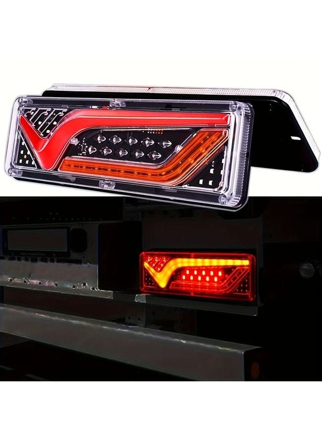 Industrial Warning Alert 2 Pack LED Car Turn Signal Indicator Lights 12V Red Yellow Hard Wired Bulbs Universal For Cars Trucks Ships Easy Installation IP65 Long Color 2pcs - Image 1