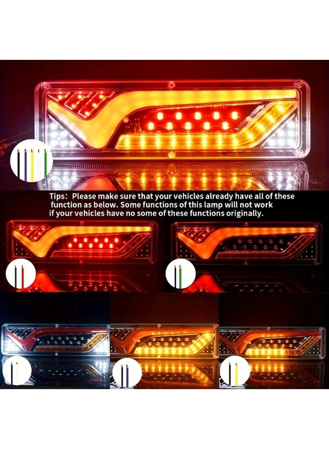 Industrial Warning Alert 2 Pack LED Car Turn Signal Indicator Lights 12V Red Yellow Hard Wired Bulbs Universal For Cars Trucks Ships Easy Installation IP65 Long Color 2pcs - Image 4