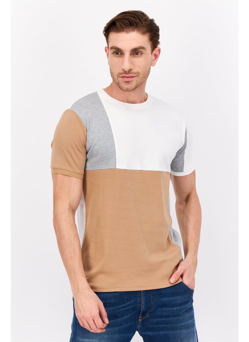 Cactus Man by Ricky Singh - Men Crew Neck Short Sleeve Solid T Shirt, White - Image 1