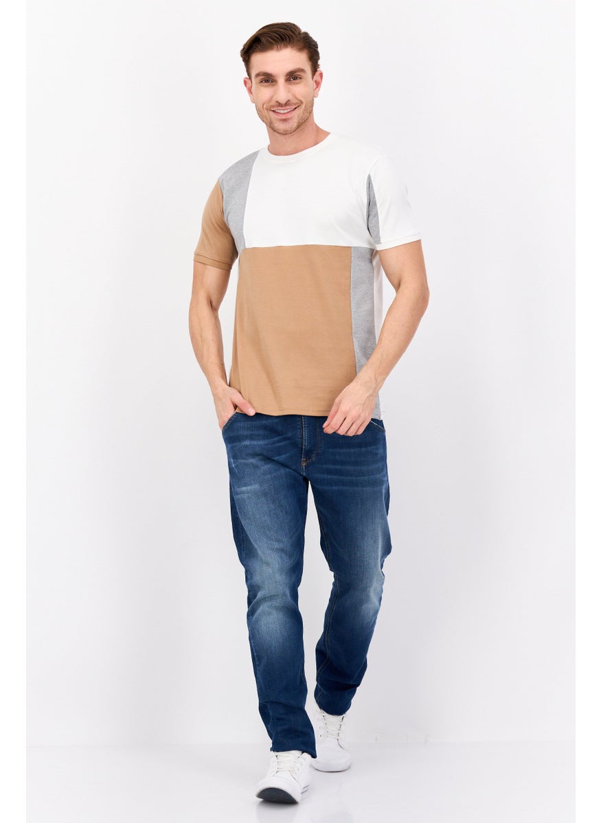Cactus Man by Ricky Singh - Men Crew Neck Short Sleeve Solid T Shirt, White - Image 1