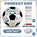 OKWUYiK Size 4 Color Your Own Soccer Ball Black DIY Custom Craft Kit with Pump 12 Markers Personalized Youth Toddler Training Paint Your Own Toy Creative Gift for Kids Black Soccer Ball 4 - Image 4