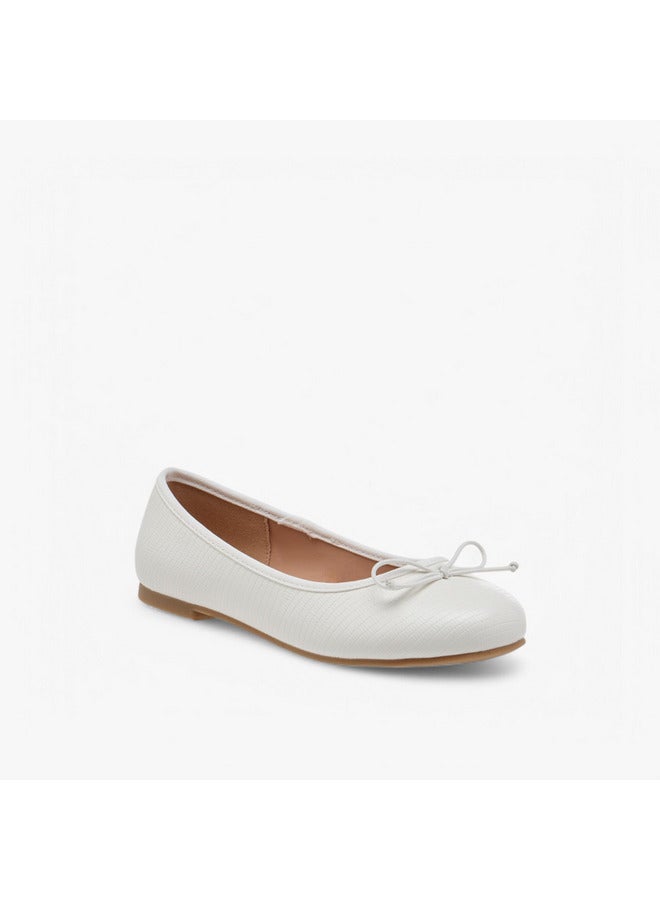 Little Missy Girls Bow Accent Slip-On Ballerina Shoes - Image 2