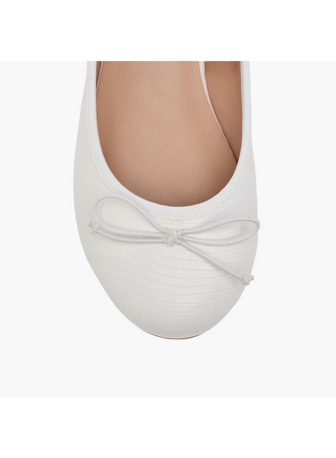 Little Missy Girls Bow Accent Slip-On Ballerina Shoes - Image 4