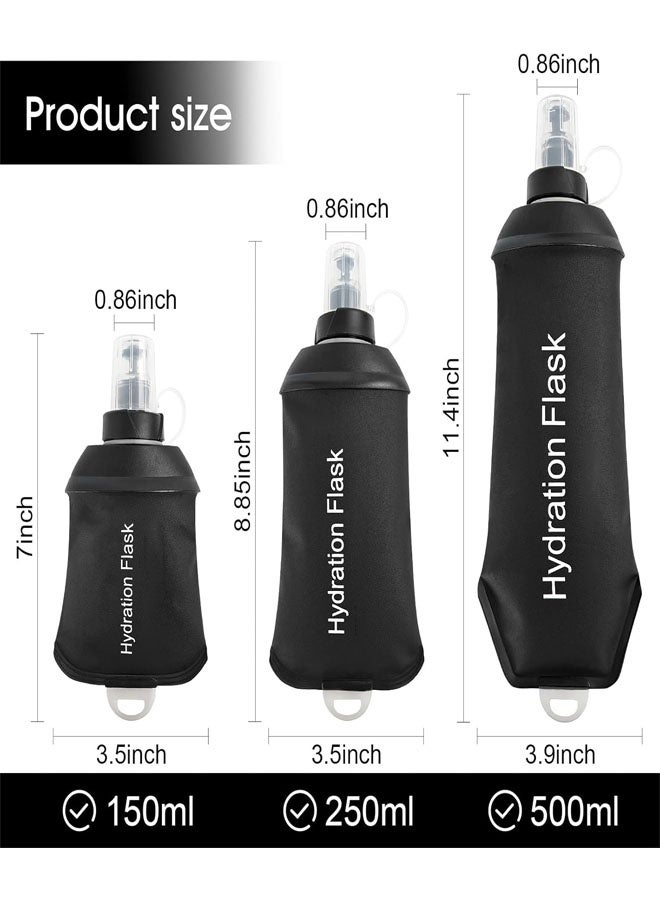 Bukela Foldable Running Hydration Soft Flask, Collapsible Water Bottle Solution for Runners Cyclists Hikers - Prevents Dehydration Lightweight Portable for Marathon Trail Running Hiking Backpack Travel - Image 2