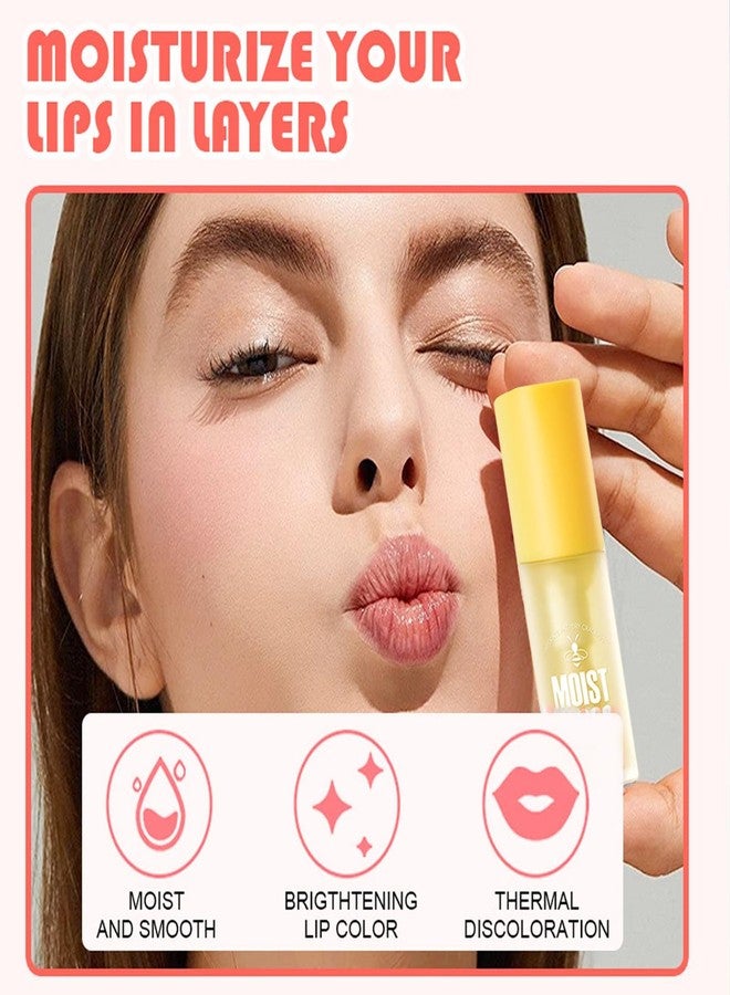 KTouler 4Pcs Hydrating Lip Oil Set,Clear Lip Gloss,Long Lasting Nourishing Revitalizing for Dry Lips,Waterproof,Lip Gloss Base Flavoring Oil for Women Girls(Avocado+Grape+Peach+Honey) - Image 3