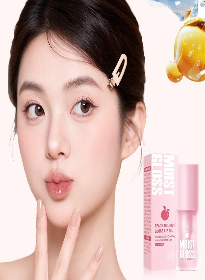 KTouler 4Pcs Hydrating Lip Oil Set,Clear Lip Gloss,Long Lasting Nourishing Revitalizing for Dry Lips,Waterproof,Lip Gloss Base Flavoring Oil for Women Girls(Avocado+Grape+Peach+Honey) - Image 2