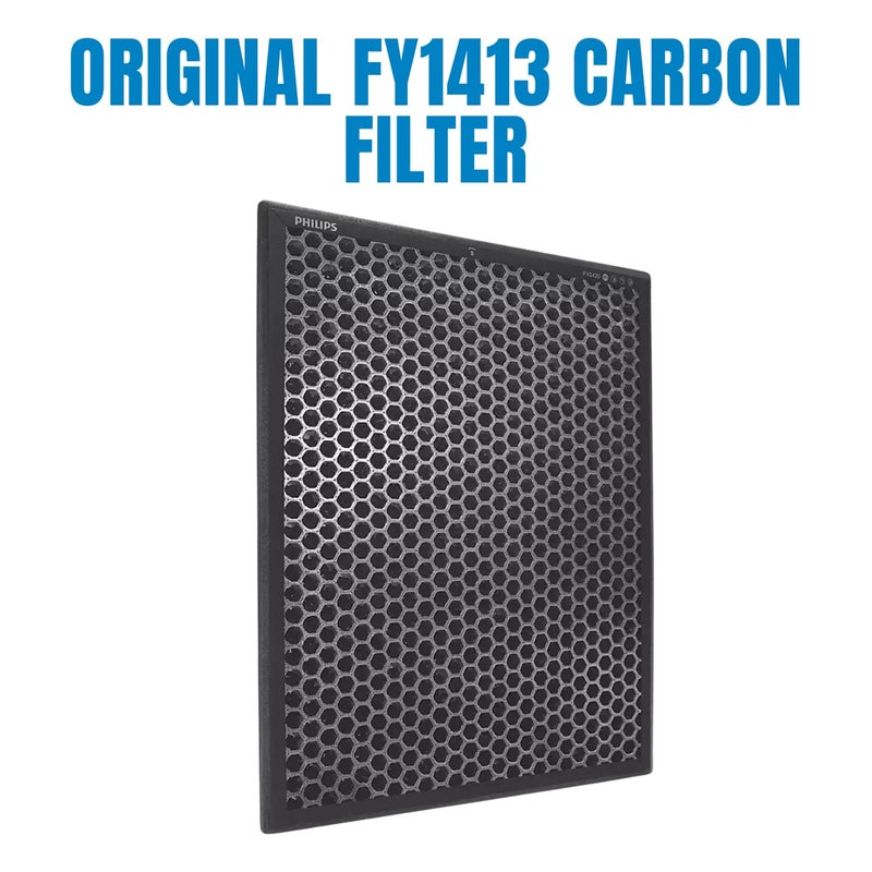 Everhype FY1413 CARBON Black Filter Set Compatible For Philips Air Purifier Model AC1211 AC1215 AC1217 - Image 2