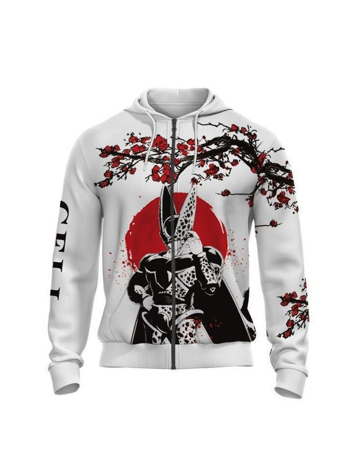 KUYING New Dragon Ball Zipper Hooded Hoodie Casual Loose Coat  - Image 1