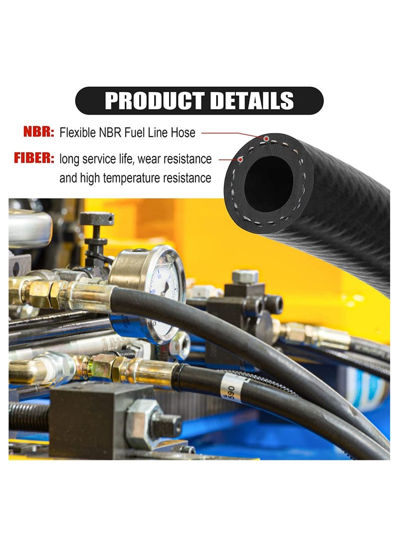 Y&D 3/8 Inch ID Fuel Line Hose 10FT NBR Neoprene Rubber Push Lock High Pressure 300PSI for Automotive Systems Engines  - Image 4