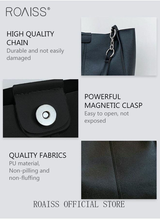 roaiss - Women's Large-Capacity Bag All-Match Commuter Shoulder Bag Student Tote Bag - Image 1