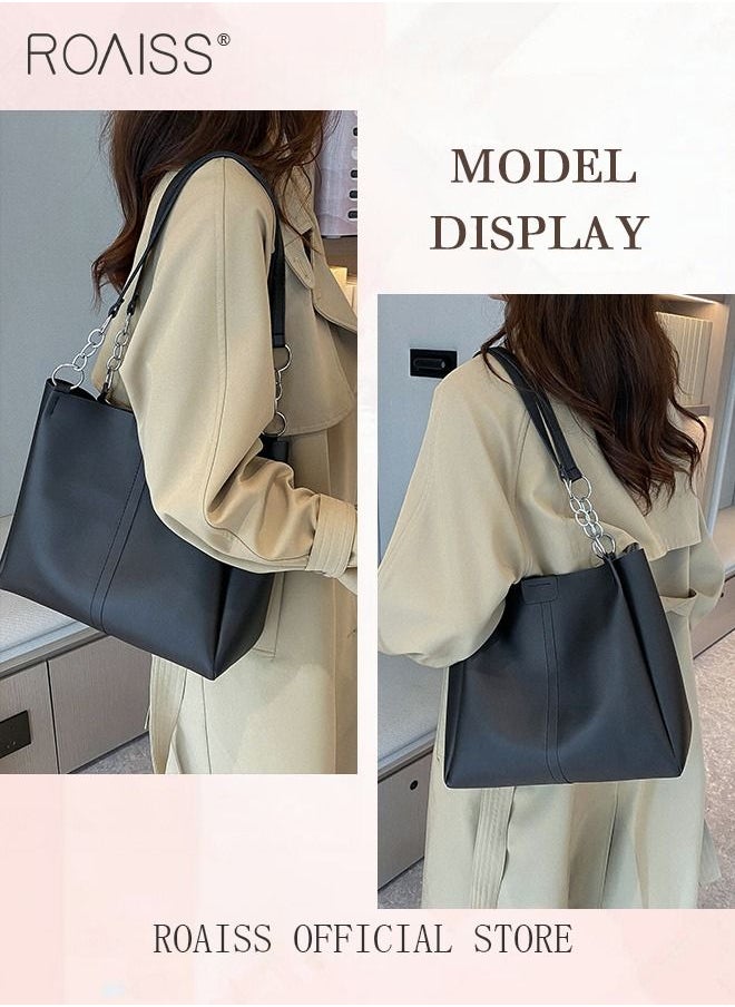 roaiss - Women's Large-Capacity Bag All-Match Commuter Shoulder Bag Student Tote Bag - Image 1