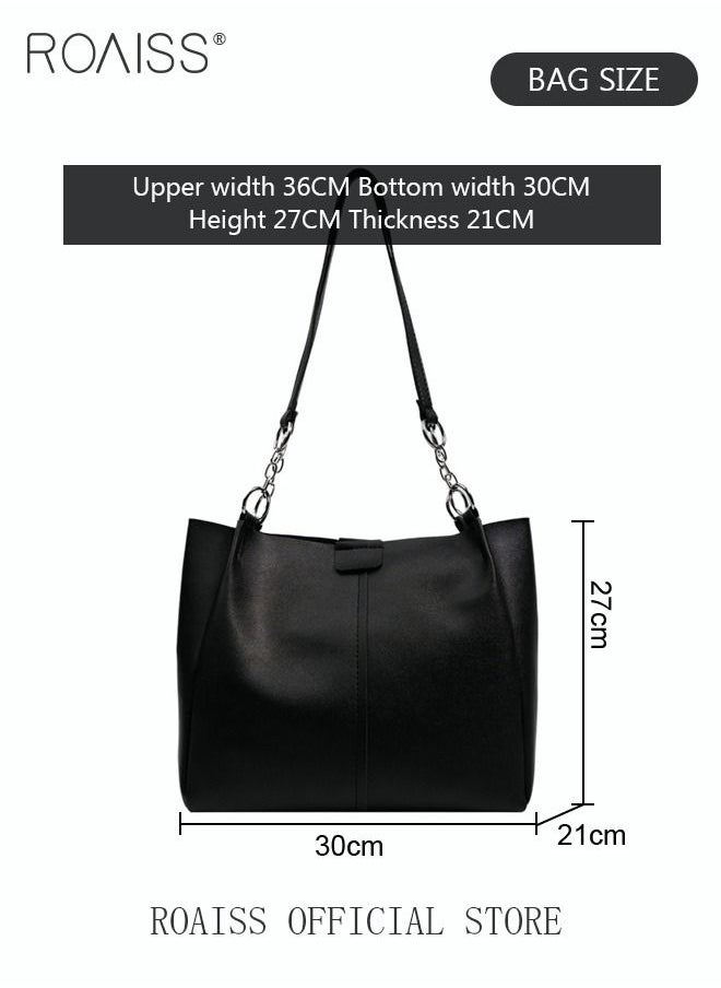 roaiss - Women's Large-Capacity Bag All-Match Commuter Shoulder Bag Student Tote Bag - Image 1
