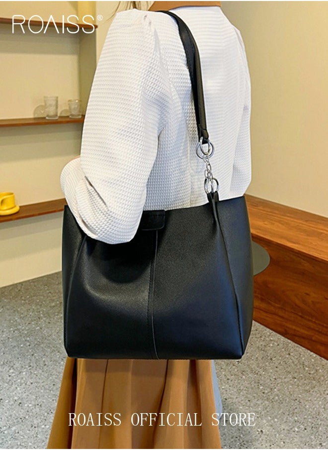 roaiss - Women's Large-Capacity Bag All-Match Commuter Shoulder Bag Student Tote Bag - Image 1