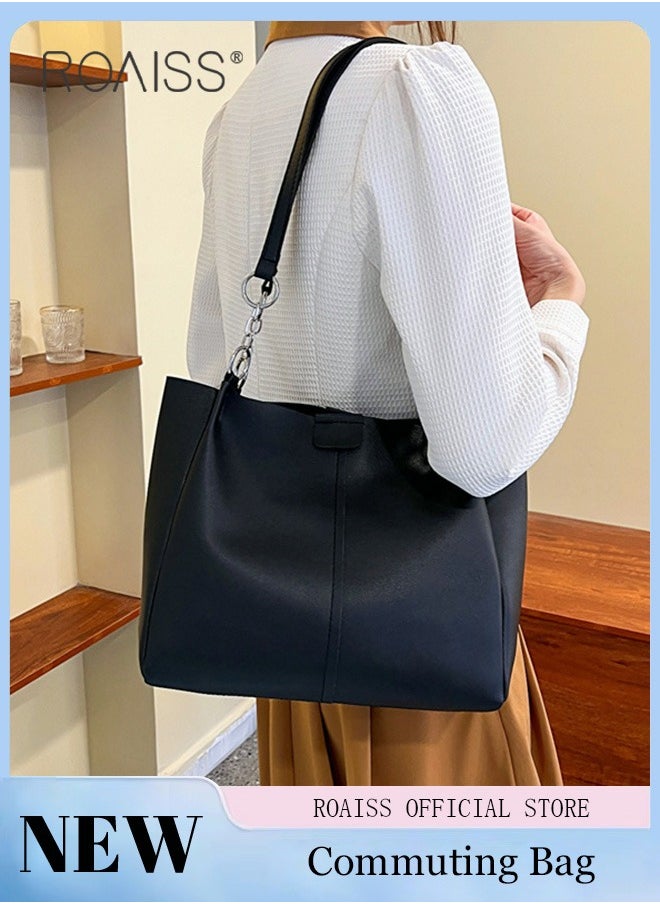 roaiss - Women's Large-Capacity Bag All-Match Commuter Shoulder Bag Student Tote Bag - Image 1