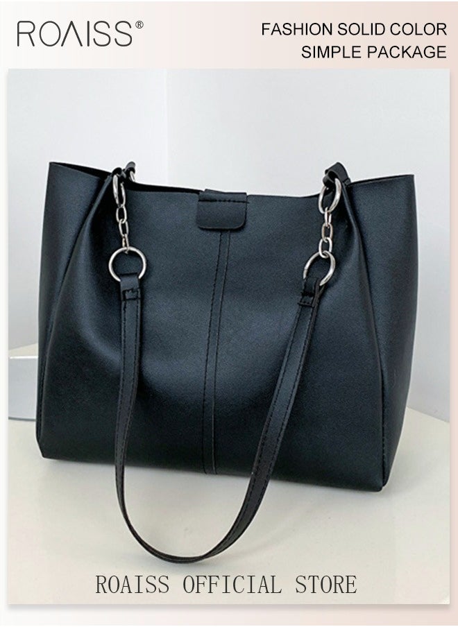 roaiss - Women's Large-Capacity Bag All-Match Commuter Shoulder Bag Student Tote Bag - Image 1