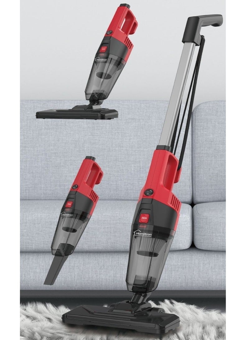 Homitron 2-In-1 Handheld Vacuum Cleaner With Large Capacity Dust Box 600 W Red & Black HHV-600W - Image 5