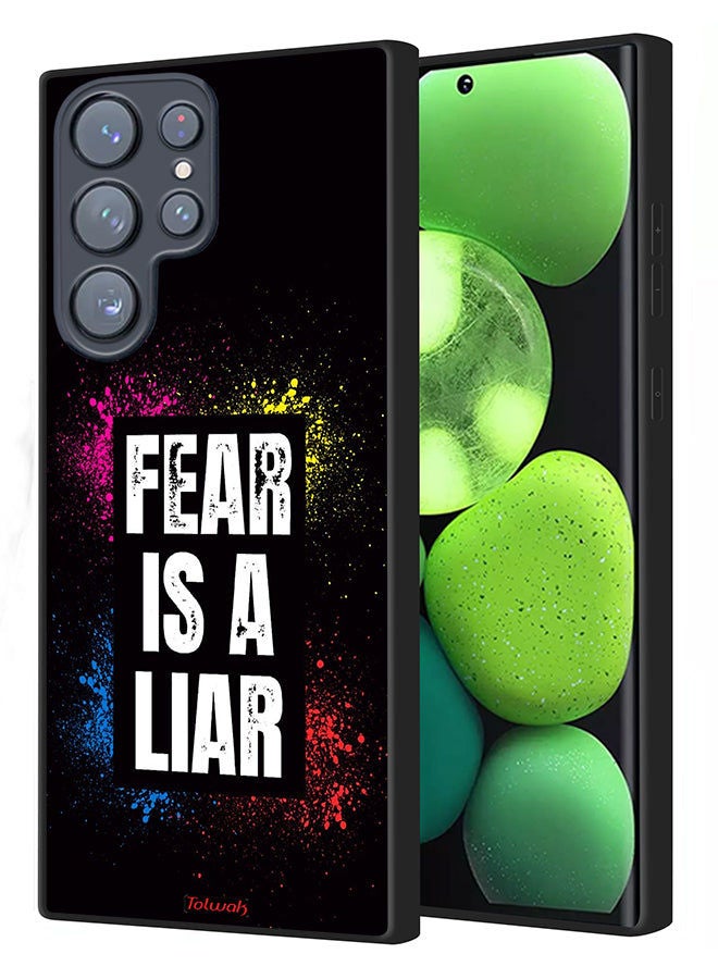 Tolwak Samsung Galaxy S22 Ultra 5G Protective Case Cover Fear Is A Liar - Image 1