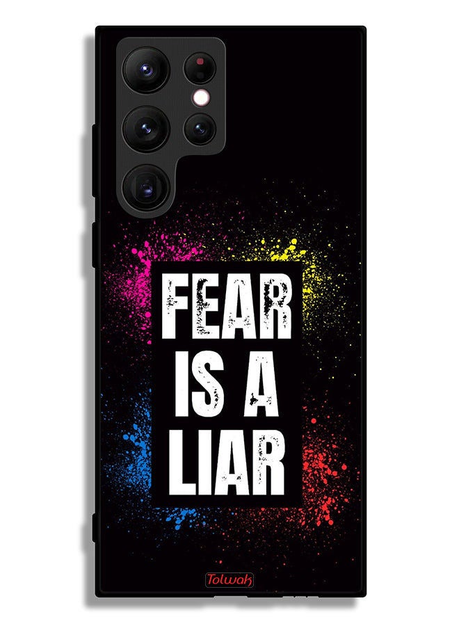 Tolwak Samsung Galaxy S22 Ultra 5G Protective Case Cover Fear Is A Liar - Image 3
