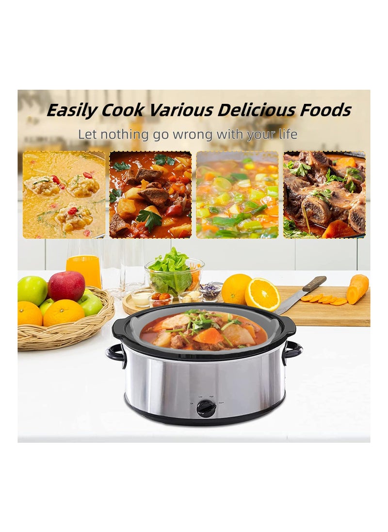 2PCS Food Grade Silicone Slow Cooker Liners,  6-7 Qt Safer Reusable Crockpots Liner Oval Crock Pot Liners Reusable Oval Slow Cooker Silicone Liners for Slow Cookers Crock Pots (Black & Gray)