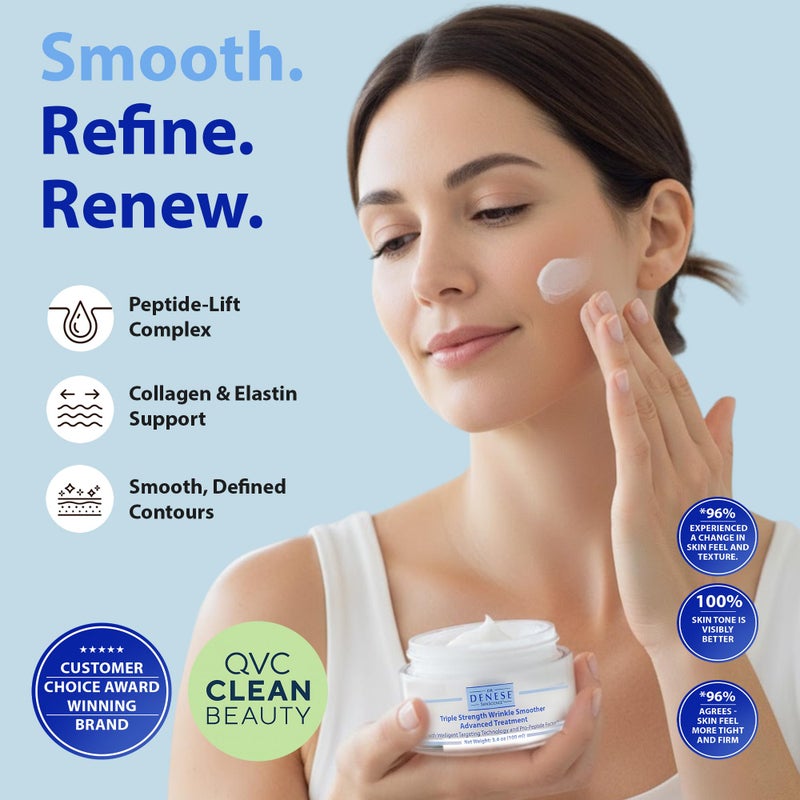 Dr. Denese Triple Strength Wrinkle Smoother Advanced Treatment 3.4 oz â€“ Night Cream with Triple Amount of Peptides vs Industry Standards â€“ Retinol & Hyaluronic Acid Hydrating Power â€“ Paraben Free - Image 2