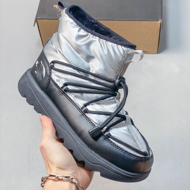 Borealis Drawstring Snow Boots Thick Sole Waterproof Winter Short Boots Warm Cotton Shoes for Men and Women