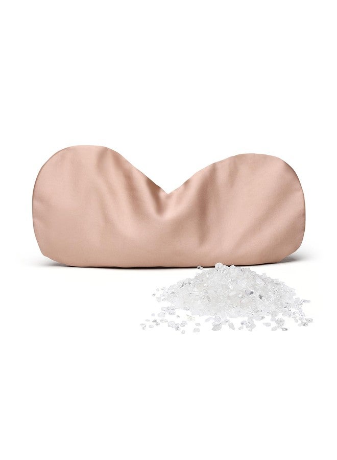 KISMETICS Weighted Eye Pillow with Clear Quartz Fill, Silk Satin Sleep Mask, Meditation & Yoga Eye Cover, Light-Blocking Eye Mask for Rest, Relaxation & Mindful Use - Image 1