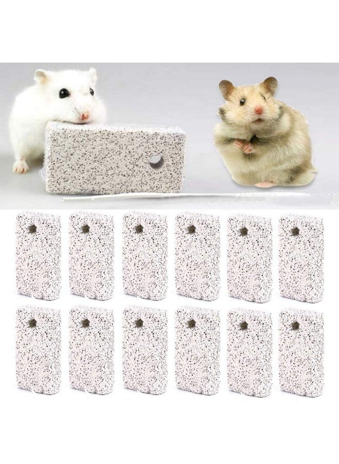 Newbested Newbested 20 Pcs Small Animal Pet Lava Bites Chews Toy Teeth Grinding Block Mineral Calcium Stone for Hamsters Parrot Chinchillas Rabbits  - Image 5
