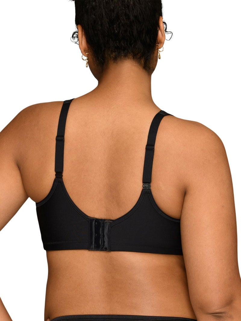 Vanity Fair womens Wireless Medium Impact Plus Size Padded Sports (36c-44ddd) Bra, Wireless - Black, 42C US - Image 3