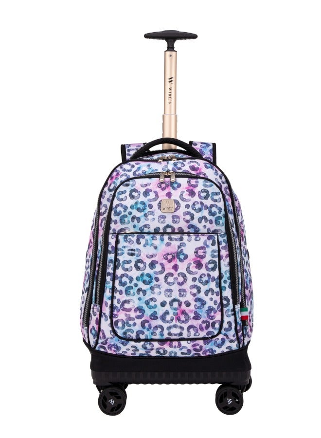 Wires 3 Piece Kids School Trolley Bag laptop compartment 4 Wheels With Lunch bag & Pencil Case  - Image 2