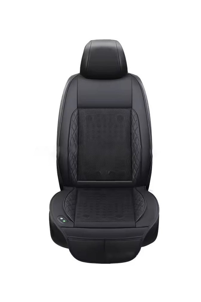 BlueFire Car Ventilated Seat Cushion with 16 Silent Fans, DC12V/24V Powerful Adjustable Air Cooler, Breathable Seat Cover with Dual USB Ports – Summer Cooling Comfort Drive - Image 1